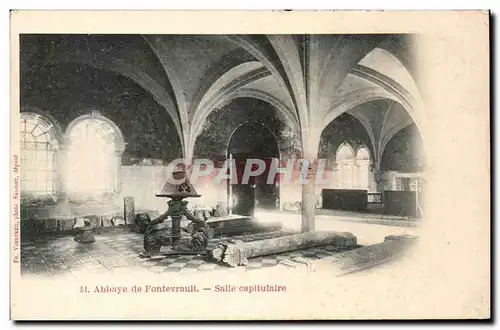 Cartes postales Abbaye de Fontevrault Salle capitulaire