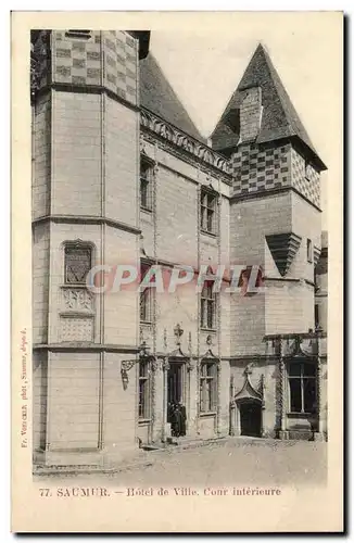 Ansichtskarte AK Saumur Hotel de Ville Cour interieure