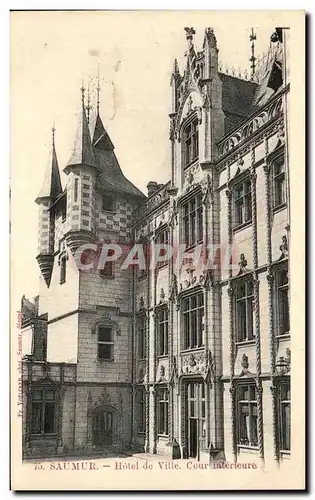 Cartes postales Saumur Hotel de Ville Cour interieure