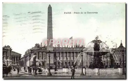 Cartes postales Paris Place de la Concorde