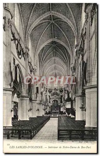 Ansichtskarte AK Les Sables D&#39Olonne Interieur de Notre Dame de Bon Port