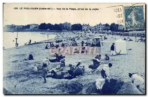 Cartes postales Le Pouliguen Vue de la Plage prise de la Jetee