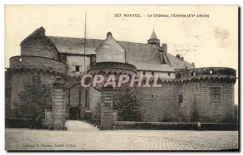 Cartes postales Nantes Le Chateau Entree