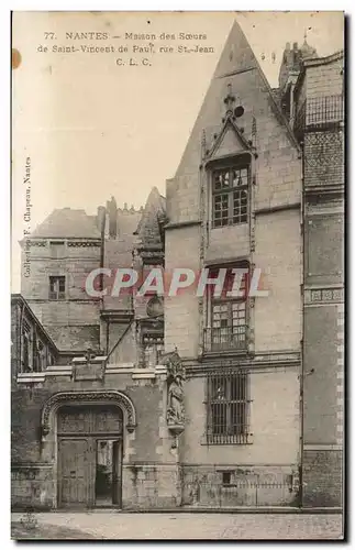 Cartes postales Nantes Maison des Soeurs de Saint Vincent de Paul rue St Jean