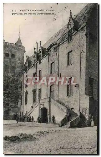 Ansichtskarte AK Nantes Cour du Chateau Pavillon du Grand Gouvernement