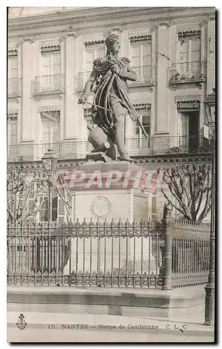 Cartes postales Nantes Statue de Cambronne