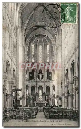 Ansichtskarte AK Nantes Eglise St Donatien La Grande nef