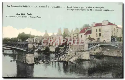 Cartes postales La Ferte s Jouarre Pont detruit par le Genie francais Militaria