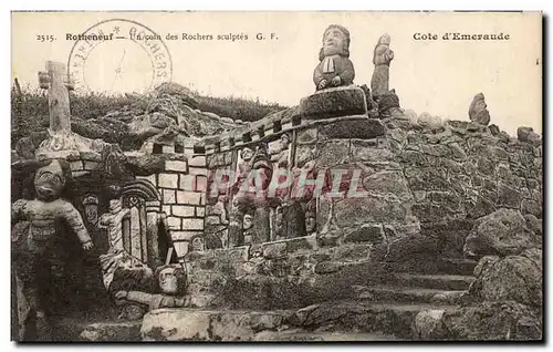 Cartes postales Rotheneuf Un coin des Rochers sculptes Cote d&#39Emeraude