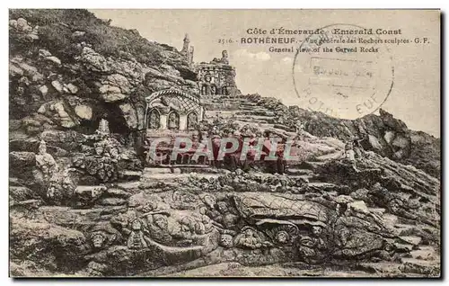 Cartes postales Cote d&#39Emeraude Rotheneuf vue generale des Rochers sculptes