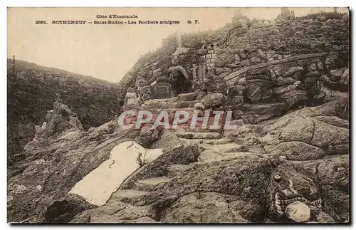 Cartes postales Cote d&#39Emeraudc Rotheneuf Saint Budoc Les Rochers sculptes