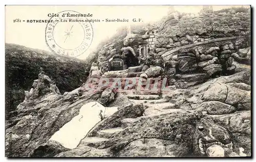 Cartes postales Cote d&#39Emeraudc Rotheneuf SaiLes Rochers scuptes Saint Hudoc