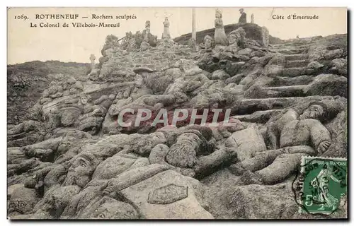 Cartes postales Rotheneuf Rochers sculptes Le Colonet de Villebois marcuil