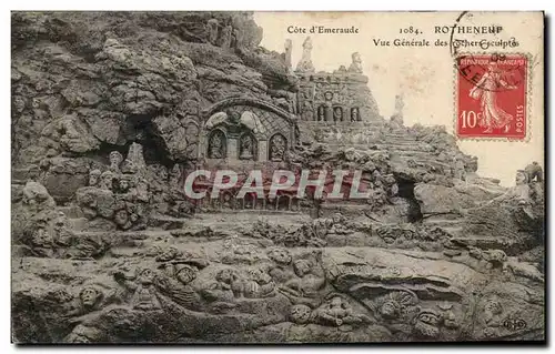 Cartes postales Cote d&#39Emeraude Rotheneuf Vue Generale des Rochers sculptes