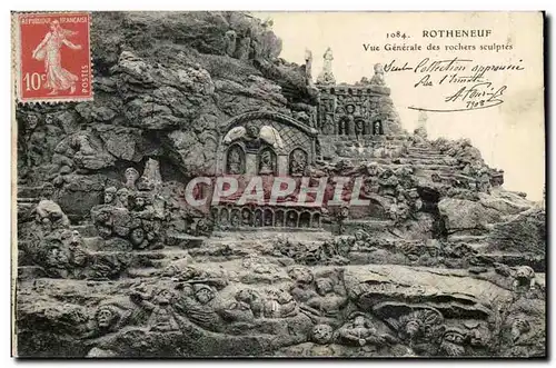 Cartes postales Rotheneuf Vue Generale des rochers sculptes