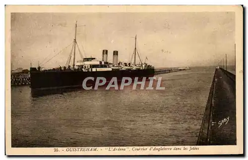 Cartes postales Ouistreham L&#39Ardena Courrier d&#39Angleterre dans les jetees Bateau