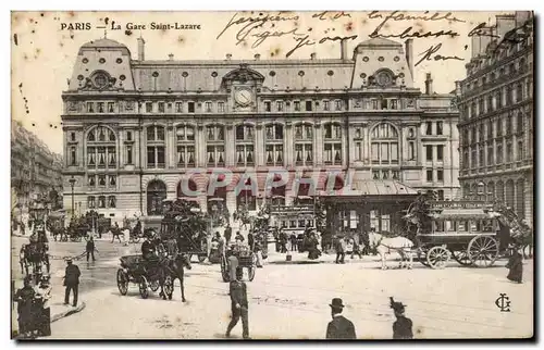 Cartes postales Paris La Gare Saint Lazare