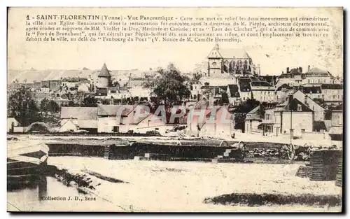 Cartes postales Saint Florentin Vue Panoramique Catre vue met en relief