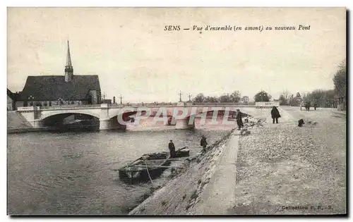 Cartes postales Sens Vue d'ensemble au nouveau Pont