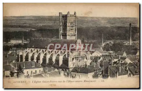 Ansichtskarte AK Auxerre L&#39Eglise Saint Pierre vue de l&#39Observatoire Manifacier