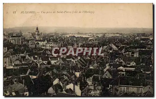 Ansichtskarte AK Auxerre Vue prise de Saint Pierre Cote de l&#39horloge