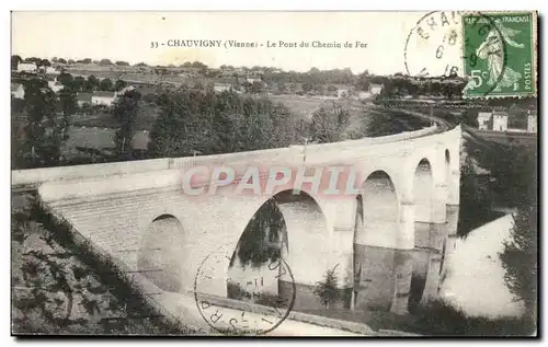 Ansichtskarte AK Chauvigny Le Pont du Chemin de Fer