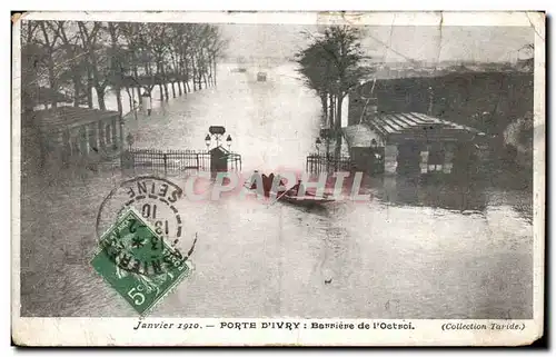 Cartes postales Porte D&#39Ivry Barriere de l&#39Octroi Janvier 1910