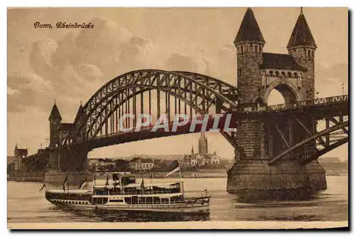 Ansichtskarte AK Bonn Rheinbrucke Bateau