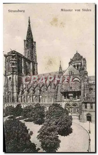 Cartes postales Strassburg Munster Von Suden