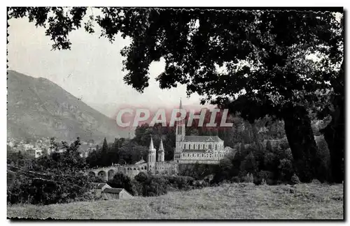 Ansichtskarte AK Lourdes la Basilique et le Pic du Jer