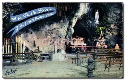 Ansichtskarte AK La Grotte Benie J&#39ai prie pour vous Lourdes la Grotte Miraculeuse