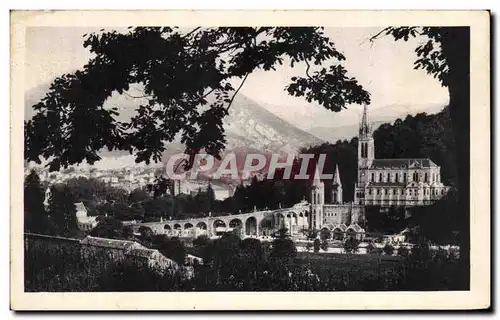 Cartes postales Lourdes la basilique et le Pic du Jer