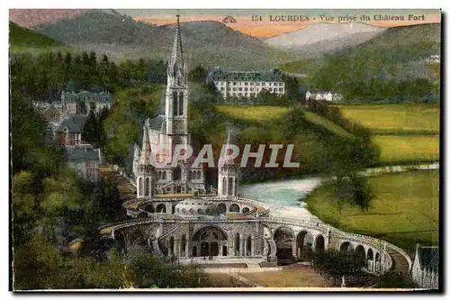 Cartes postales Lourdes vue prise du Chateau Fort