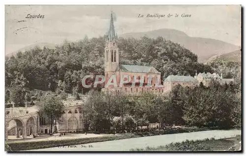 Cartes postales Lourdes La Basilique le Gave