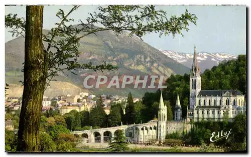 Cartes postales Lourdes La Basilique et le Pic du jer