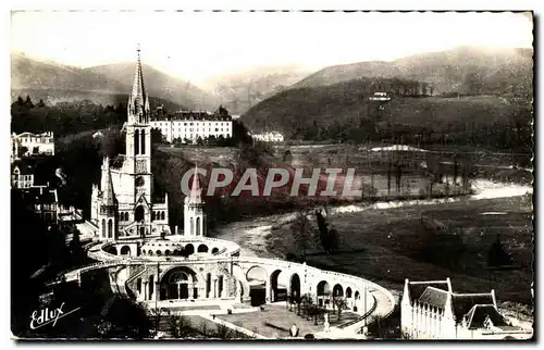 Ansichtskarte AK Lourdes La Basilique vue du Chateau Fort