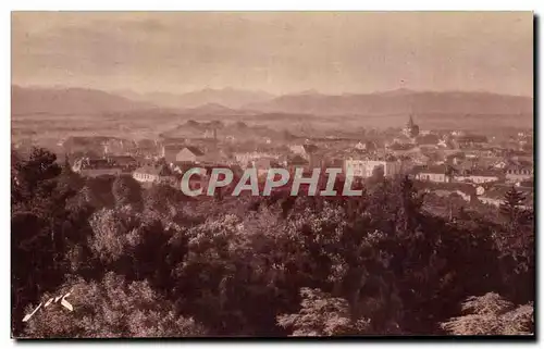 Ansichtskarte AK Tarbes Vue Generale et la Chaine des Pyrenees