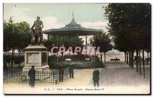 Cartes postales Pau Place Royale Statue Henri IV