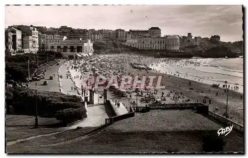 Ansichtskarte AK Biarritz La Plage et les Casinos Bellevue et Municipal