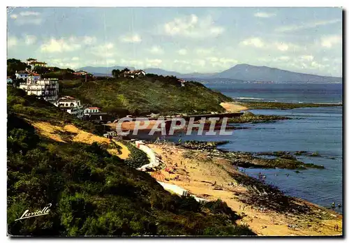 Cartes postales moderne Guethary Vue generale de la Plage Au fond l&#39Espagne