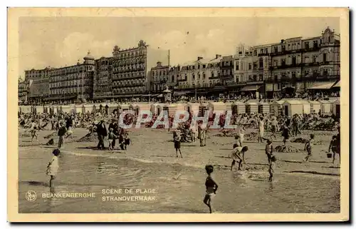 Cartes postales Scene De Plage Brankenberghe Strandvermaak