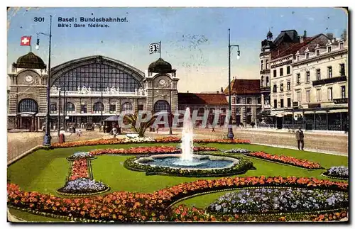 Cartes postales Basel Bundesbahnhof Gare federale