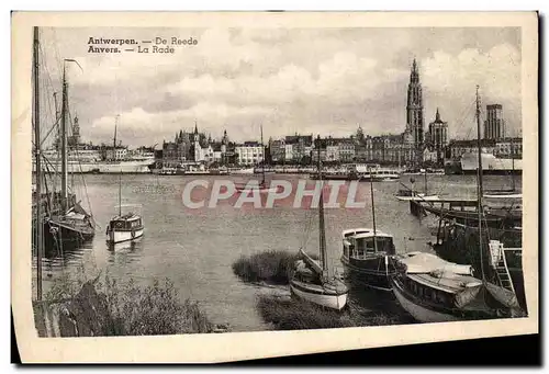 Cartes postales Antwerpen De Reede Anvers La Rade Bateaux