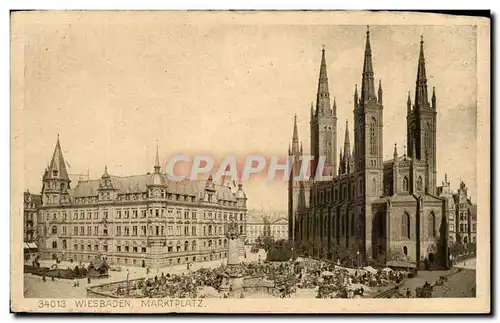 Cartes postales Wiesbaden Marktplatz