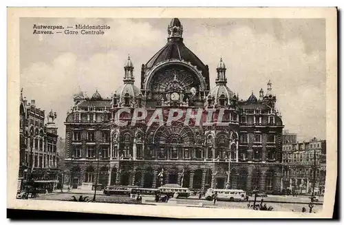 Cartes postales Antwerpen middenstatie Anvers Gare Centrale