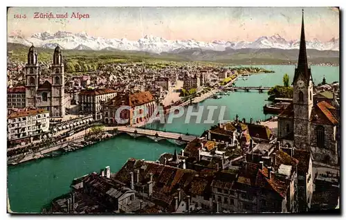 Cartes postales Zurich Und Alpen