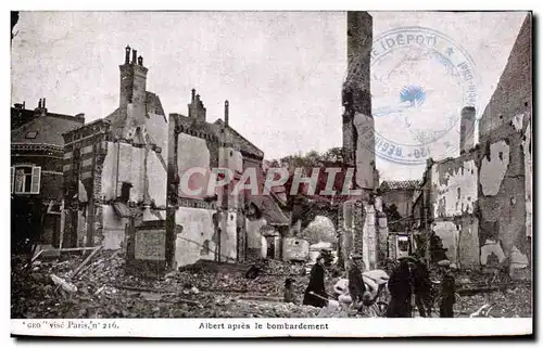 Cartes postales Paris Albert apres le bombardement Militaria