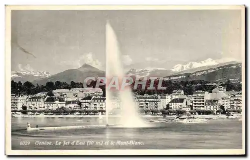 Cartes postales Geneve d Eau et le Mont Blanc