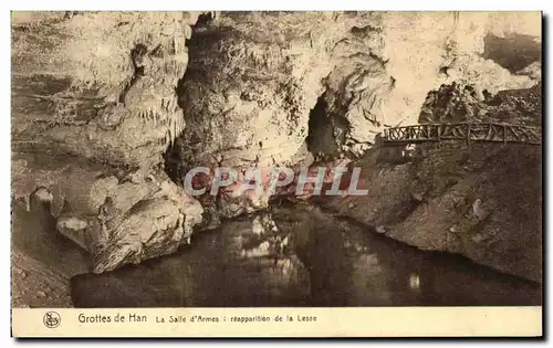 Cartes postales Grottes de Han Le Salle d&#39Armes reapparition de la Lesse