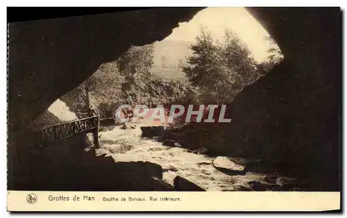 Ansichtskarte AK Grottes de Han Gouffre de Belvaux vue Interieure